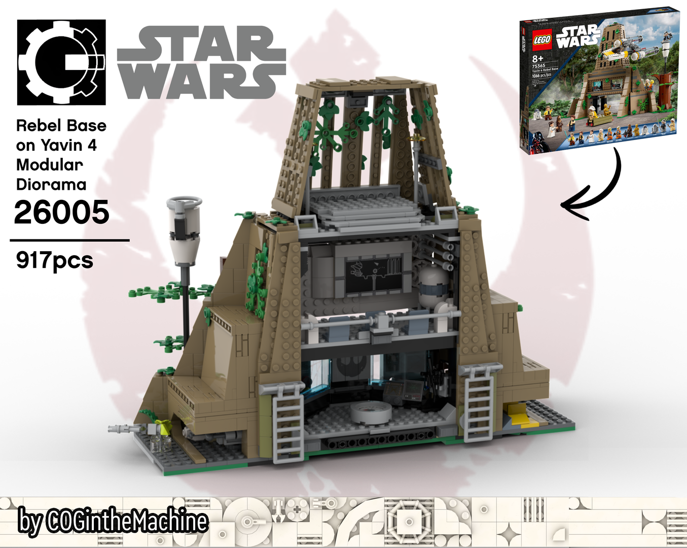 Yavin 4 Rebel base Modular Diorama - 75365 Alt build alternate build