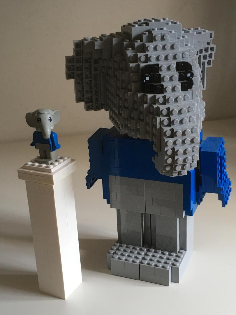 Sculpture of Elmer the Elephant