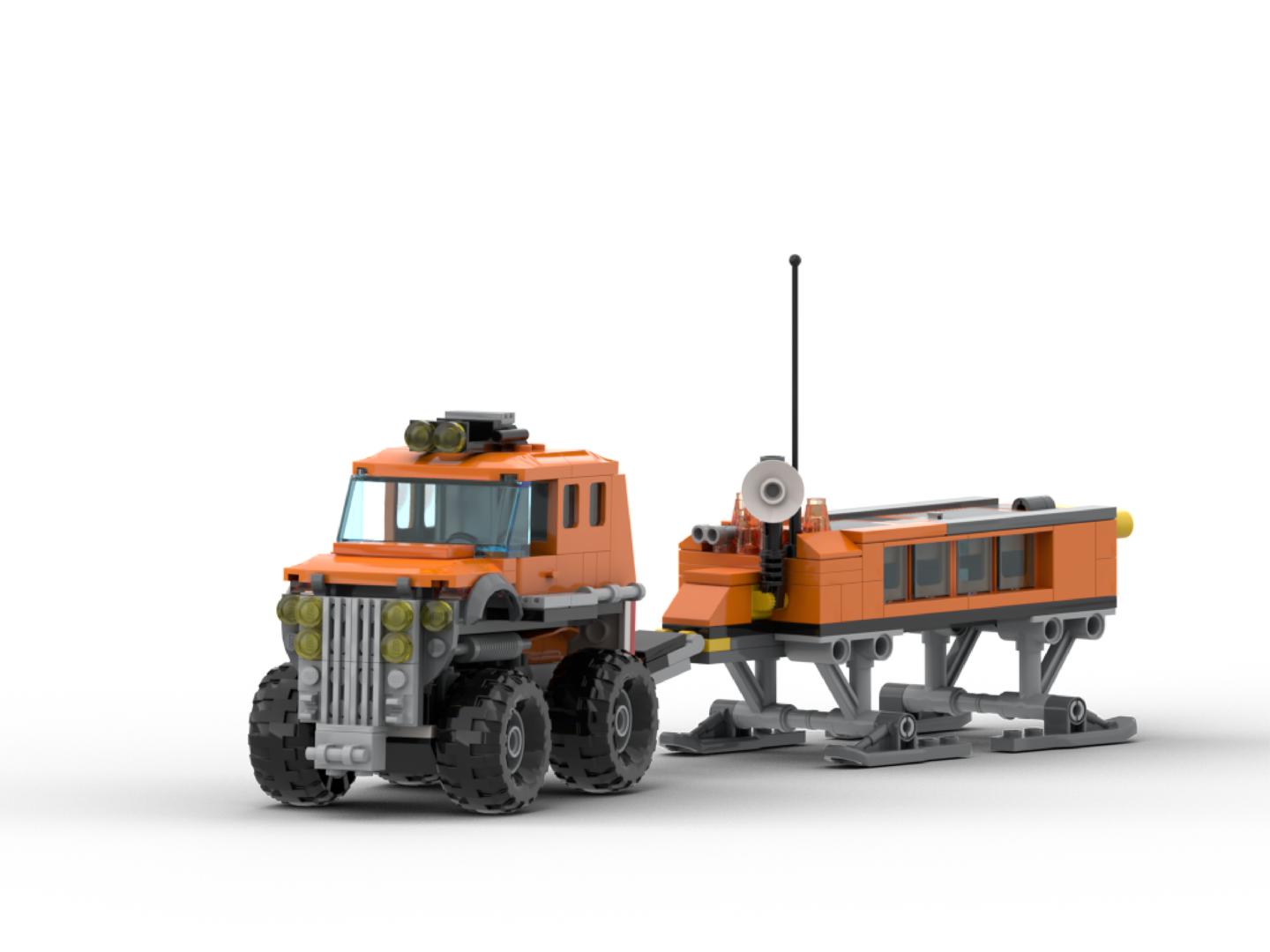 Light Duty Truck with Sled Trailer