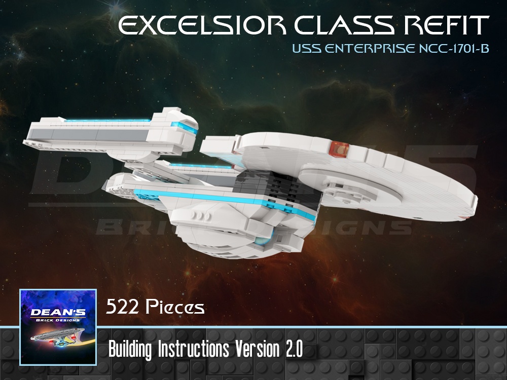 Excelsior Class (Refit) Starship - Star Trek Generations