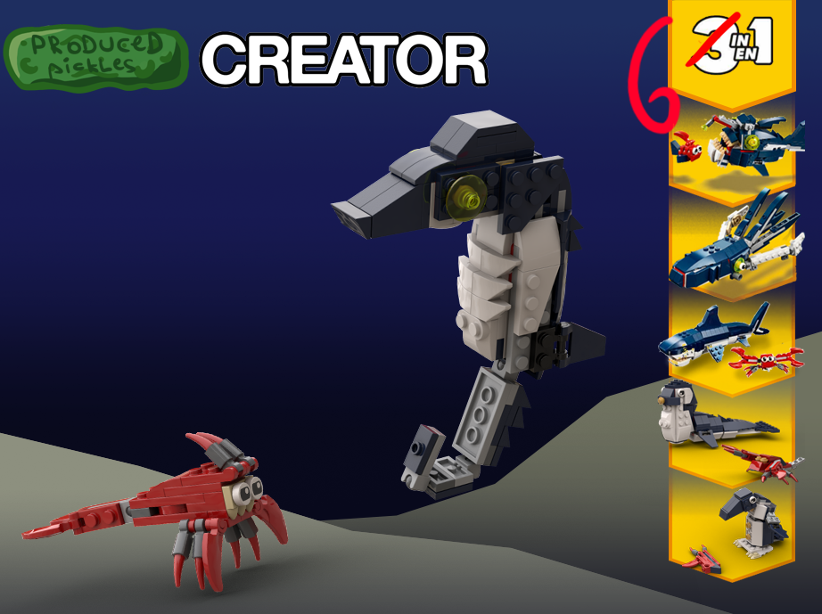 Seahorse alternative build on 3-1 deep sea creatures
