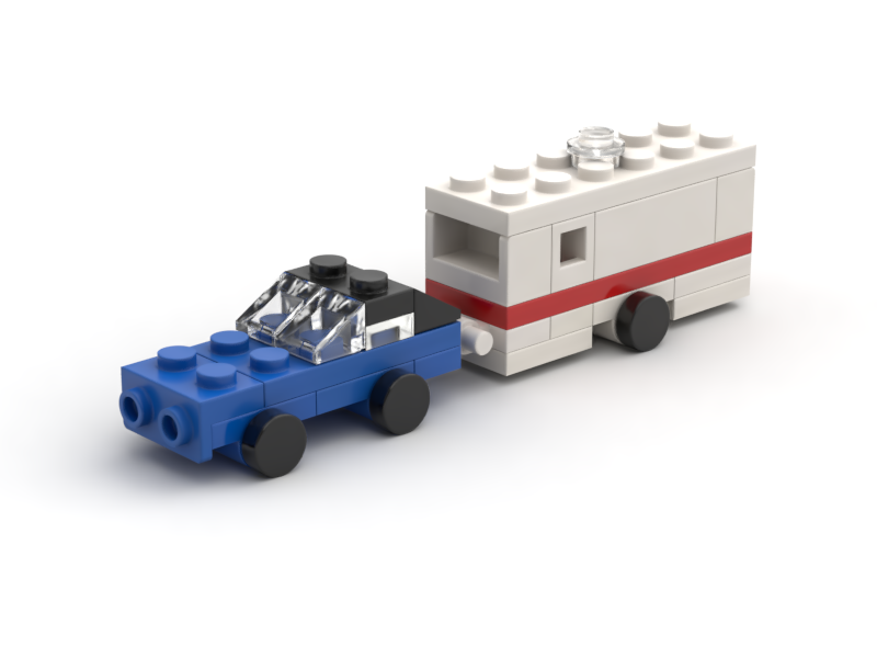 656 Car and roulotte (microscale)