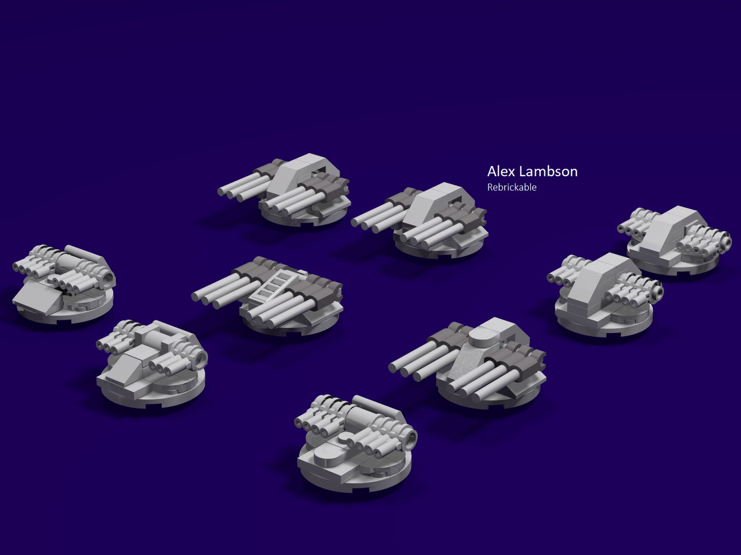 Octuple Barbette Turbolaser for LEGO ISD (75252)