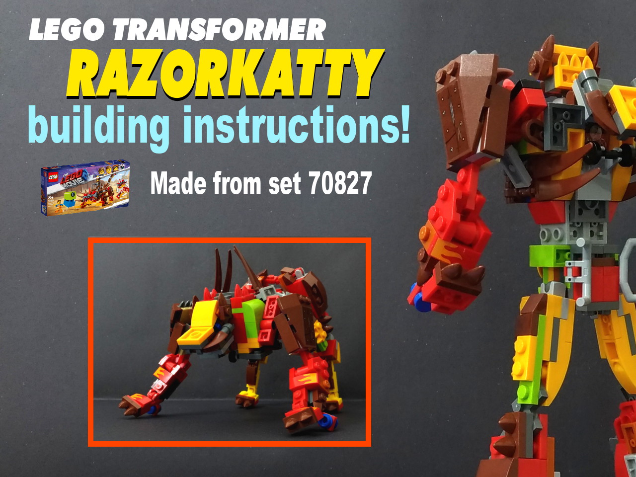 Transformer Razorkatty from set 70287 Ultrakatty and Warrior Lucy alternate build