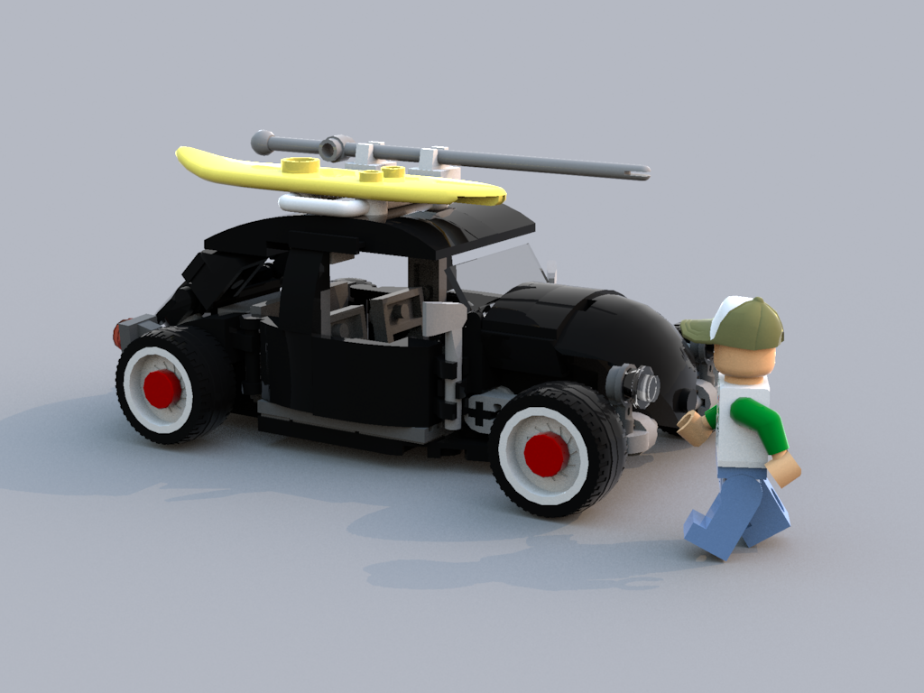 VW Beetle Volksrod Minifigure size