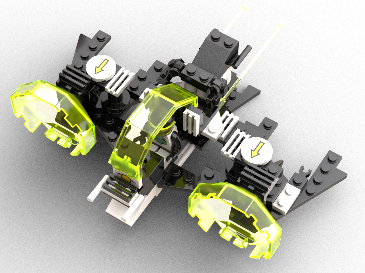 Sonar Speeder - Blacktron 6887 Alternate