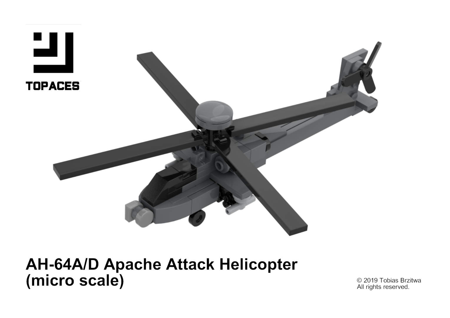 Micro AH-64A/D Apache Attack Helicopter