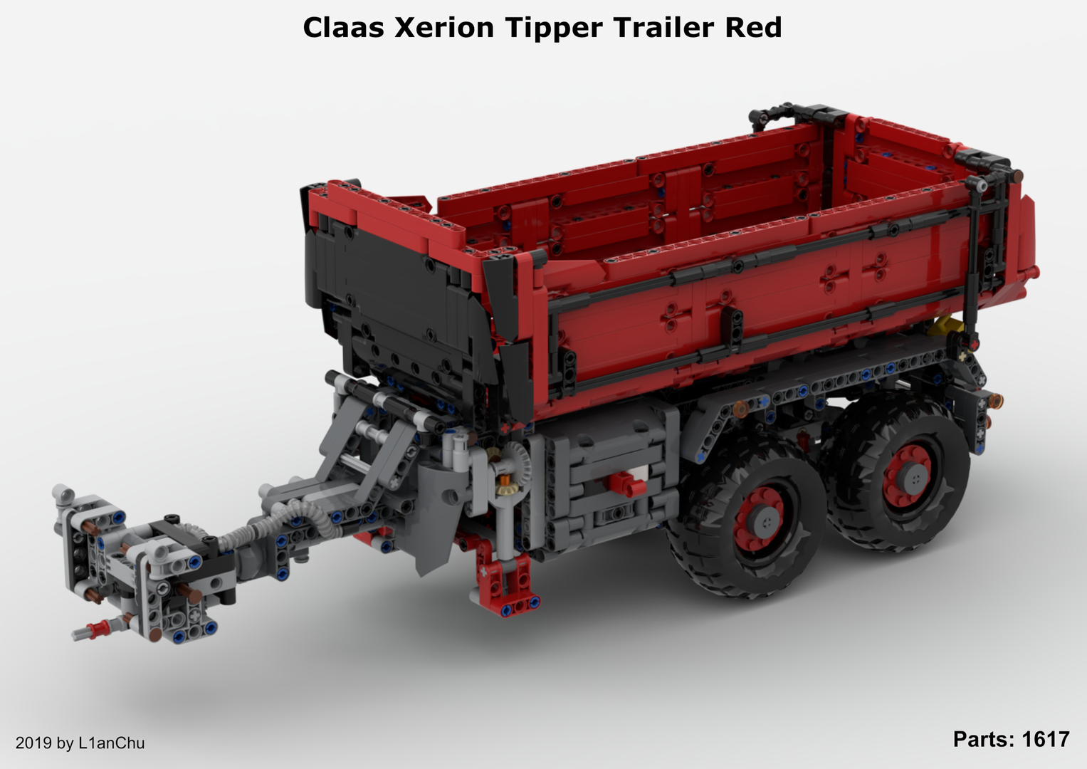 Claas Xerion Tipper Trailer Red
