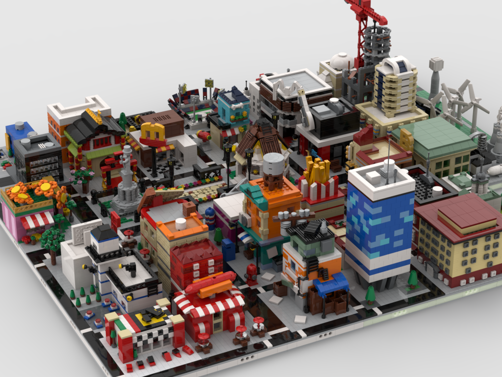 Mini Modular City | build from 41 different mocs