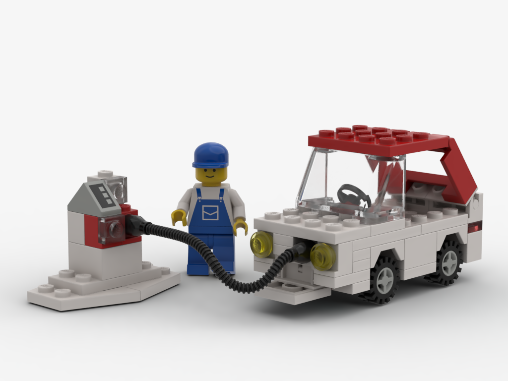 6378 Electrical vehicle with charging pole