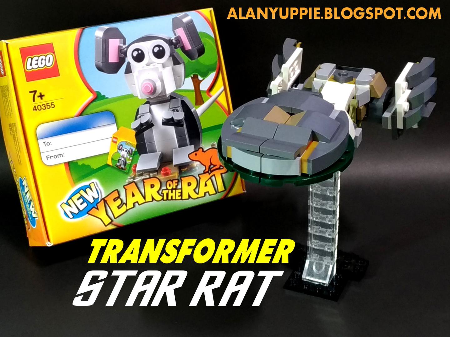 Star Trek Transformer from LEGO set 40355: Year of the Rat alternate build
