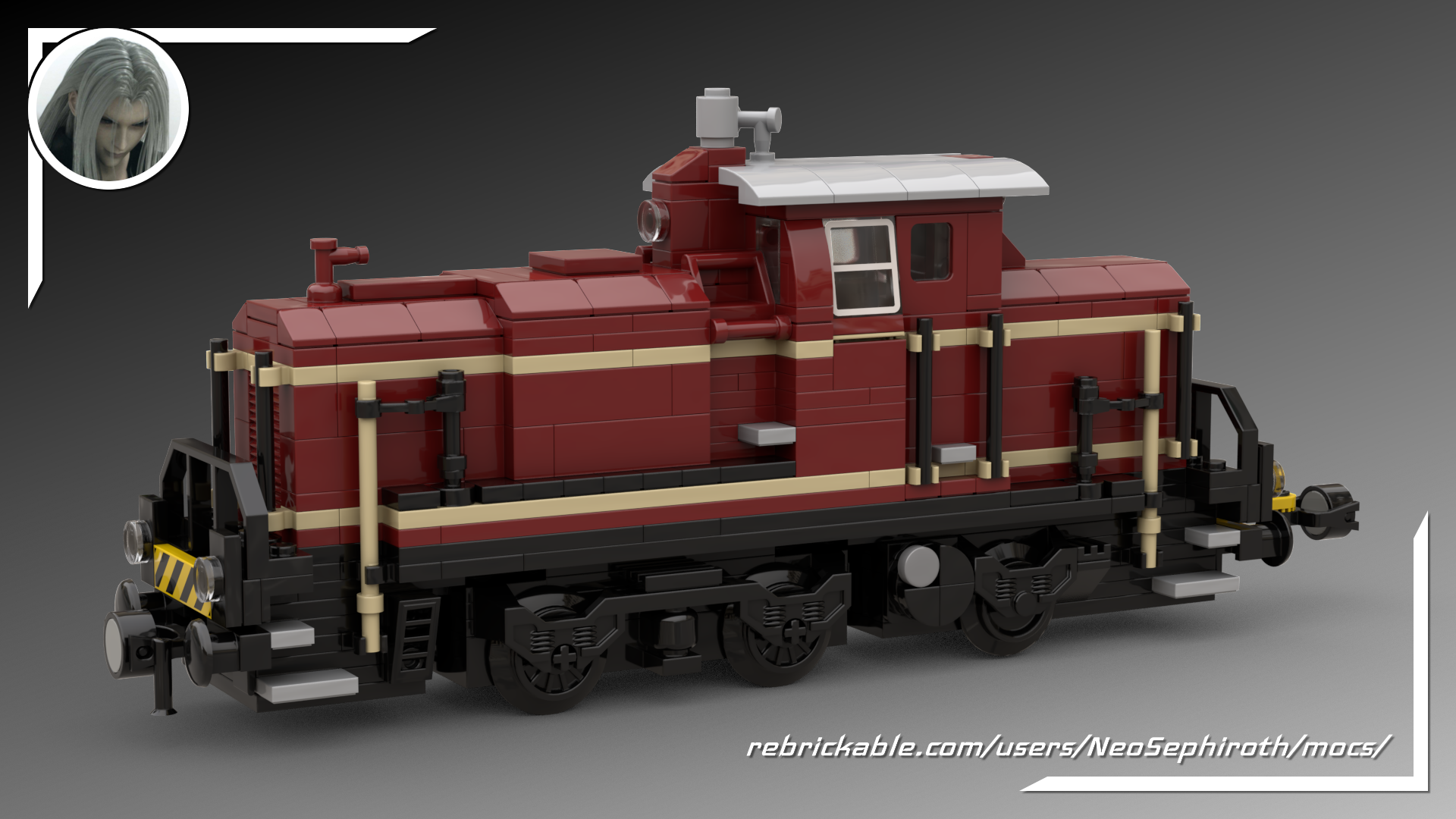 V60 German Shunter Locomotive "dark red -black" version