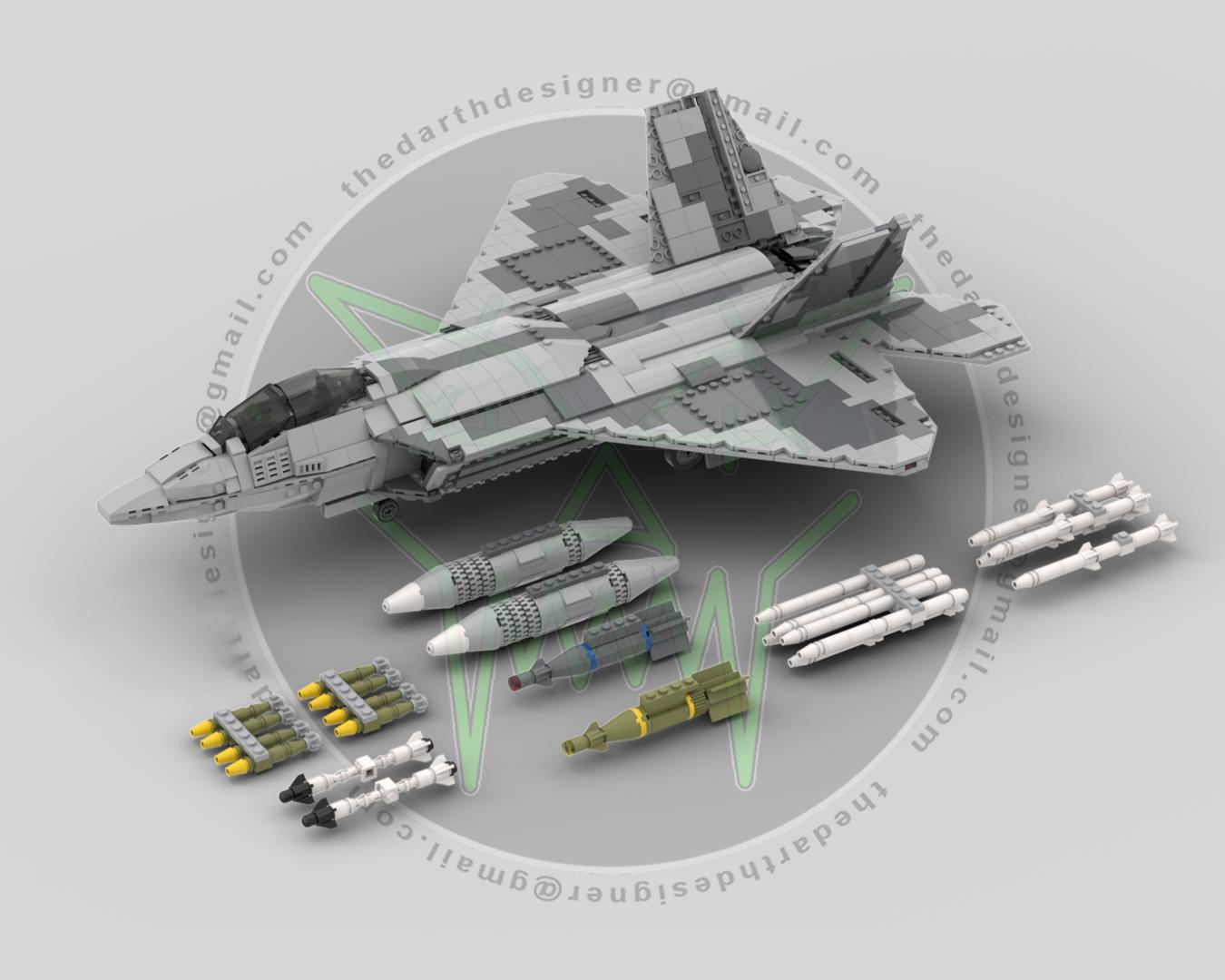 F-22 RAPTOR | 1:34 Minifig Scale | Lockheed Martin (v2)