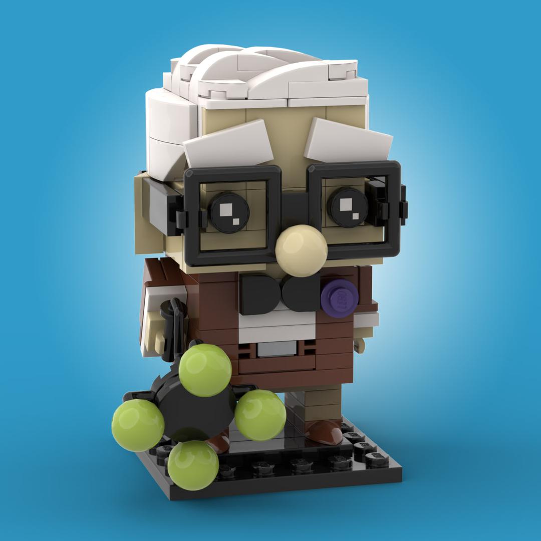 Custom Carl Fredricksen From Pixar Up Brickheadz