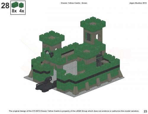 Classic 375/6075 Yellow Castle in Green