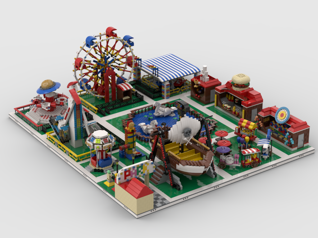 Modular Amusement Park Build from 13 models