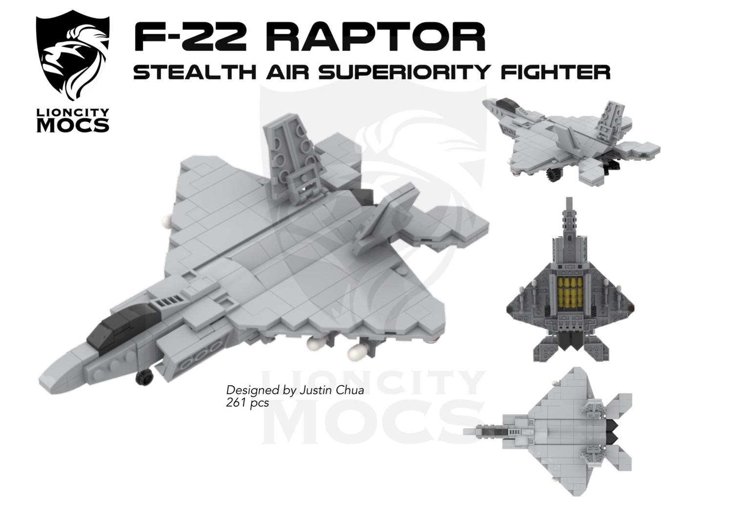 F-22 Raptor Mini Aircraft MOC