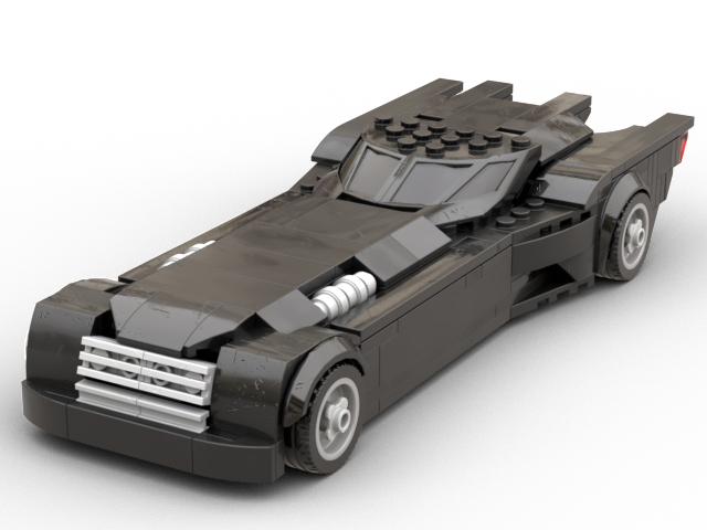 The Animated Series Batmobile (V2) - Minifig Scale