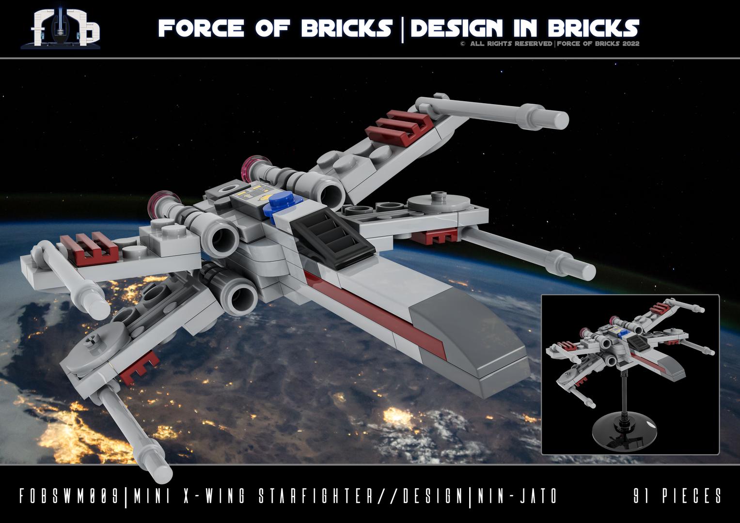 Mini X-Wing Starfighter (fobswm009) | Force of Bricks &amp; Nin-Jato