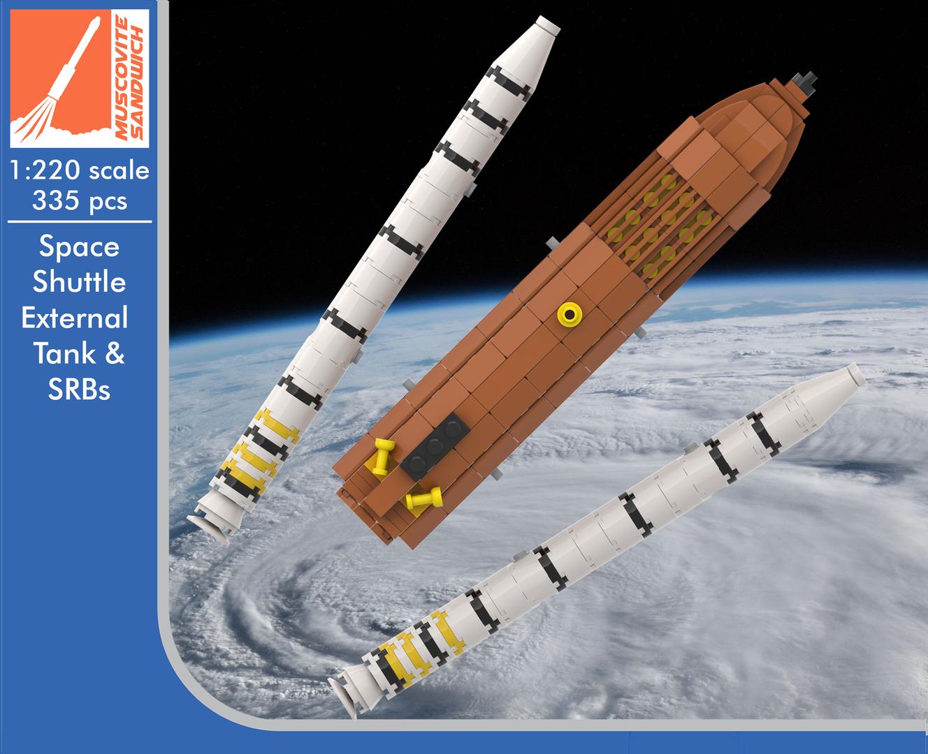 1:220 Space Shuttle tank and SRBs
