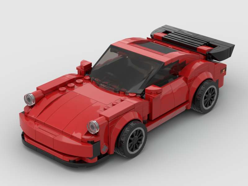 Speed champions style Porsche 911 3.2 Carrera 8 Studs wide