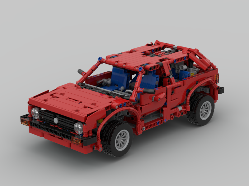 VW Golf 2 red car RC buggy motor