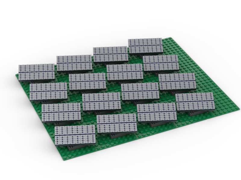 16 unit solar panel farm