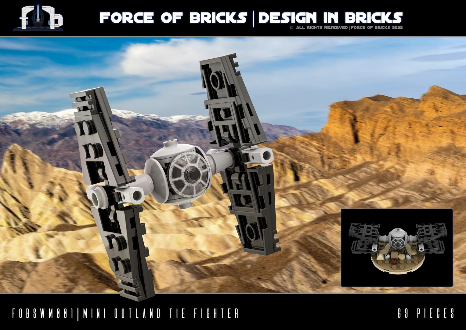 Mini Outland TIE-Fighter (fobswm001) | Force of Bricks