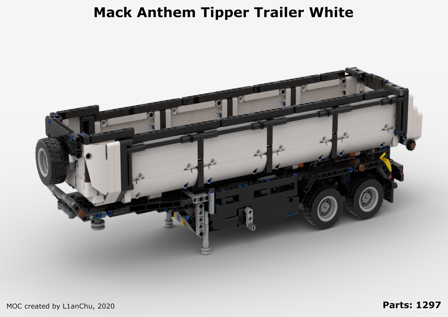 White Tipper Trailer for Mack Anthem (42078)