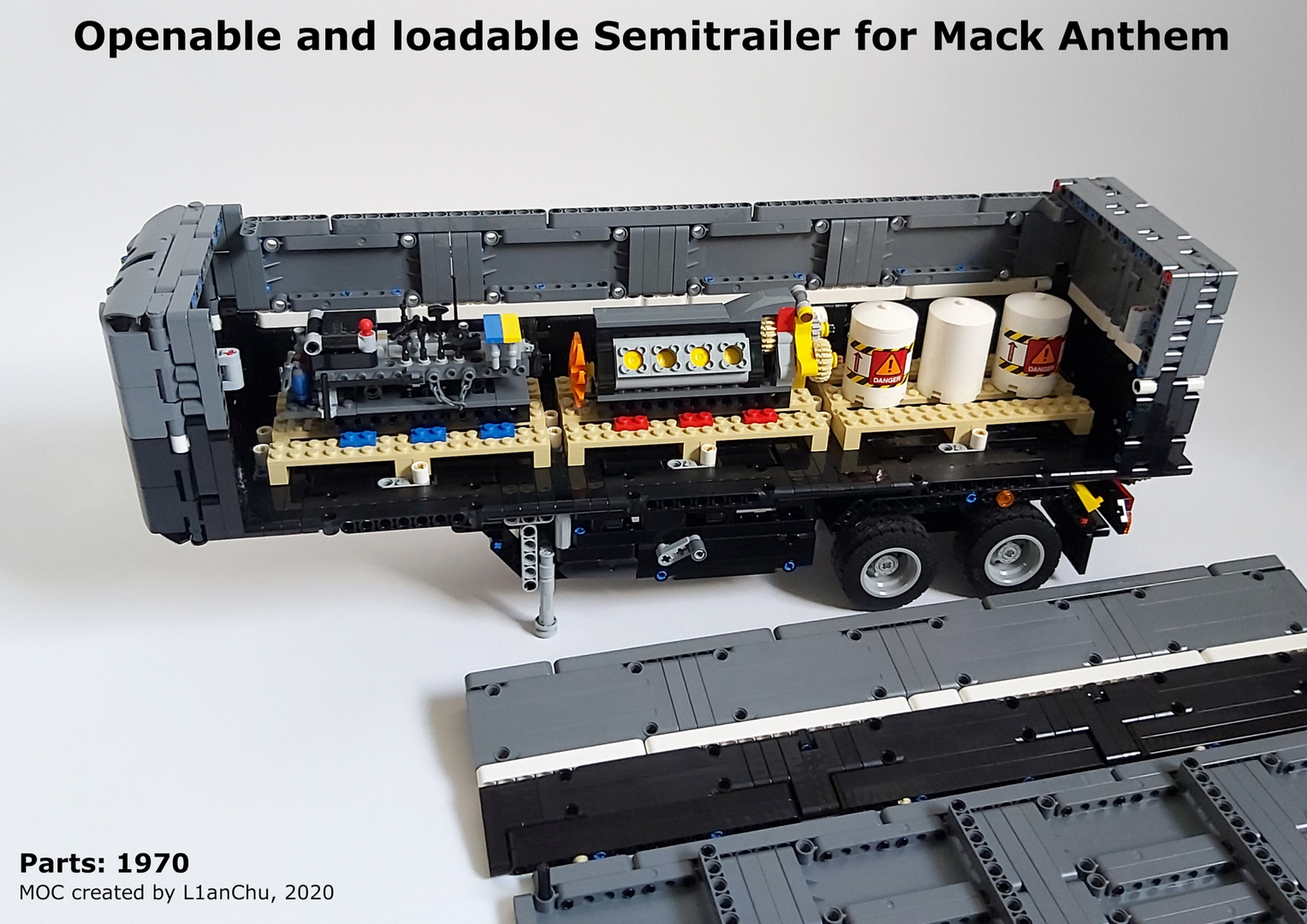 Open- and loadable Semitrailer for Mack Anthem (42078)