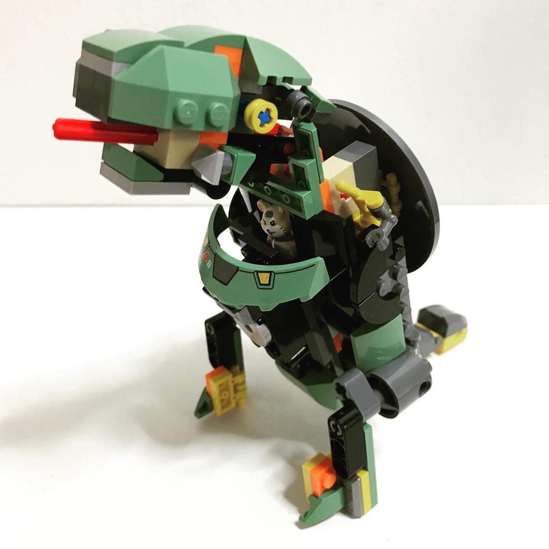 Alternate model of Overwatch 75976 Wrecking Ball - Rex - Designed By Ken_He_MOC