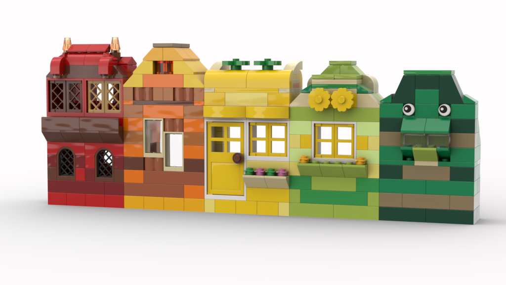 10698 Rainbow houses 1-5 (red-green) p1