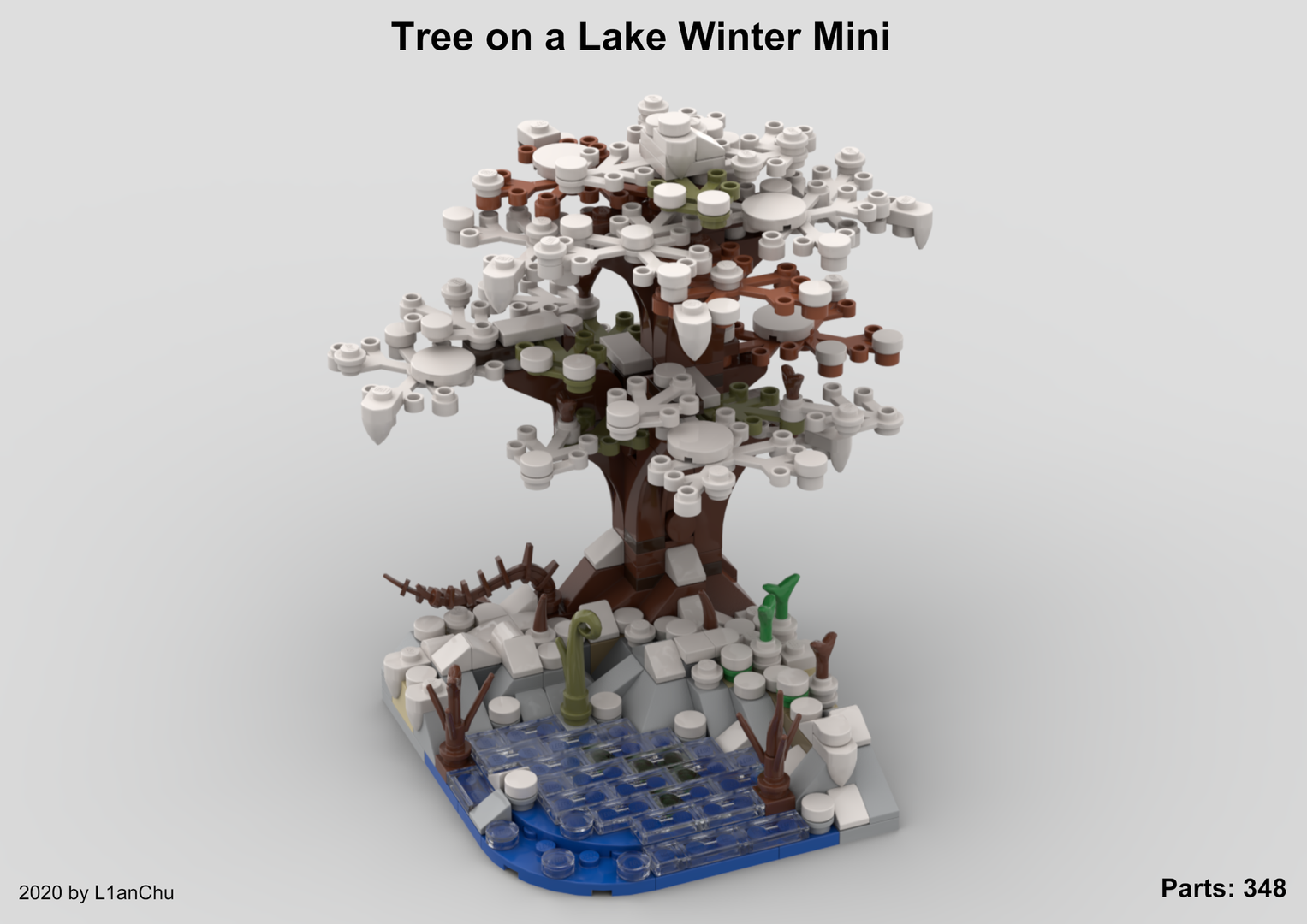 Tree on a Lake Winter Mini