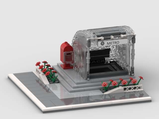 modern metro entrance