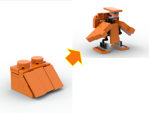 2x2 Slope Brickformer (Orange)