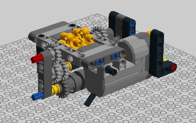 It can handle the forward and backward gearboxes with large torque, and has its own gearshift motor (servo motor)