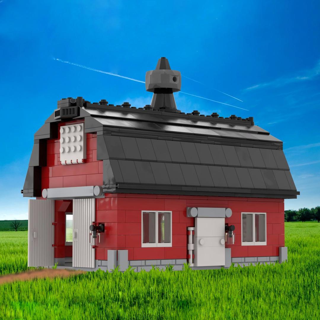 Red Barn Minifigure Scale