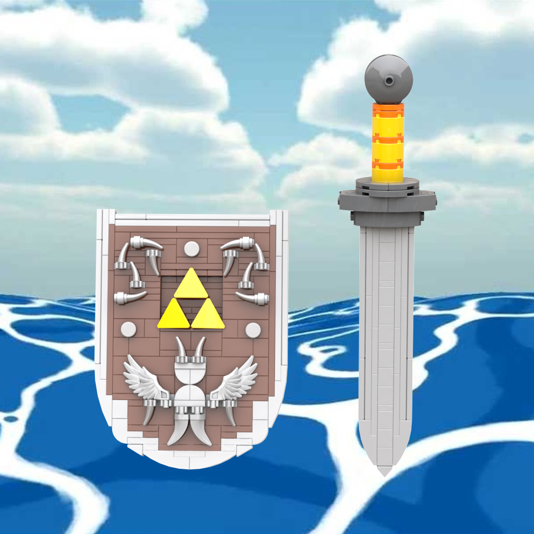 Zelda MOC: Hero's Sword &amp; Hero's Shield (Wind Waker)