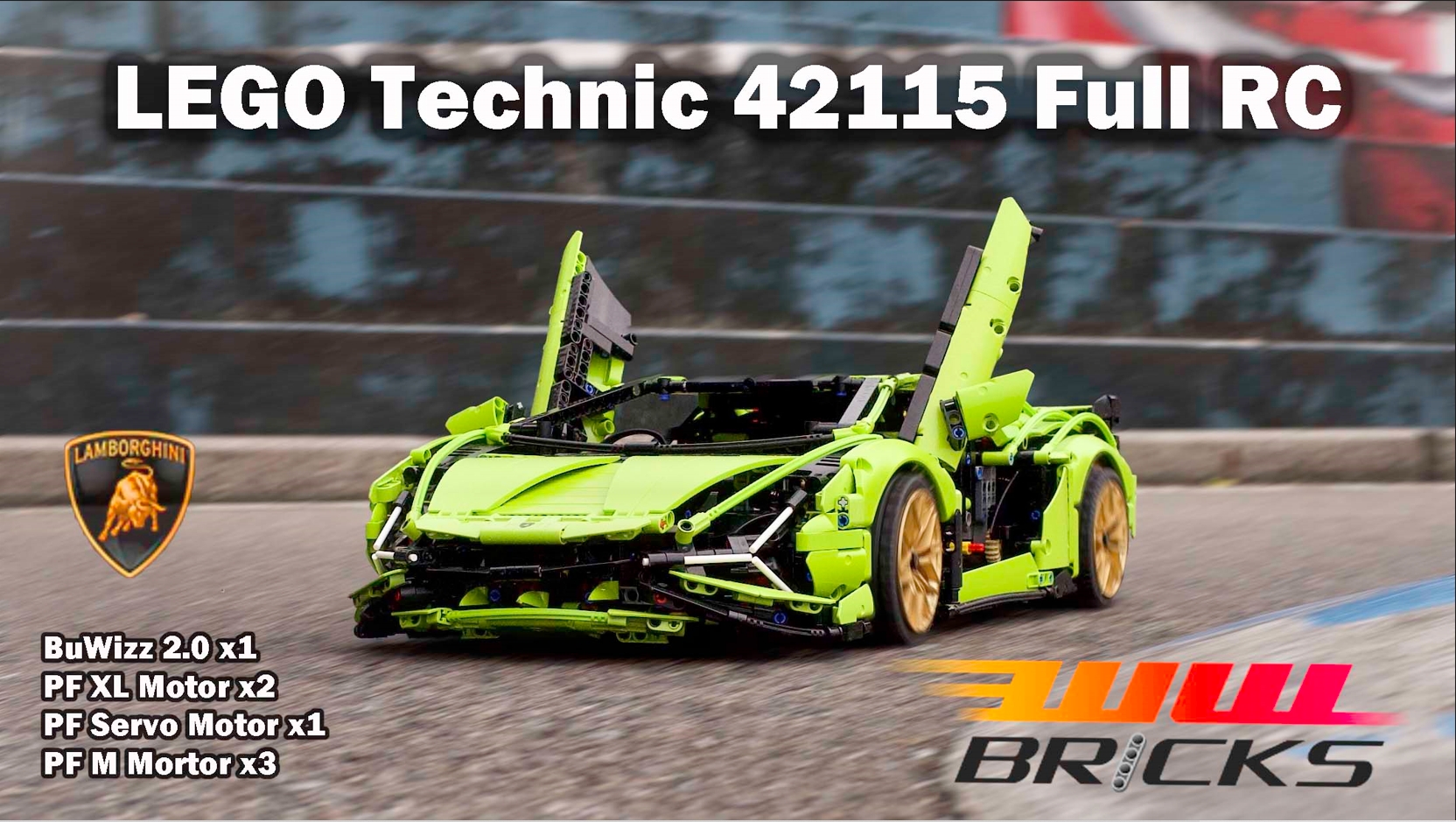 [Full RC] LEGO Technic 42115 Lamborghini Sian with BuWizz 2.0