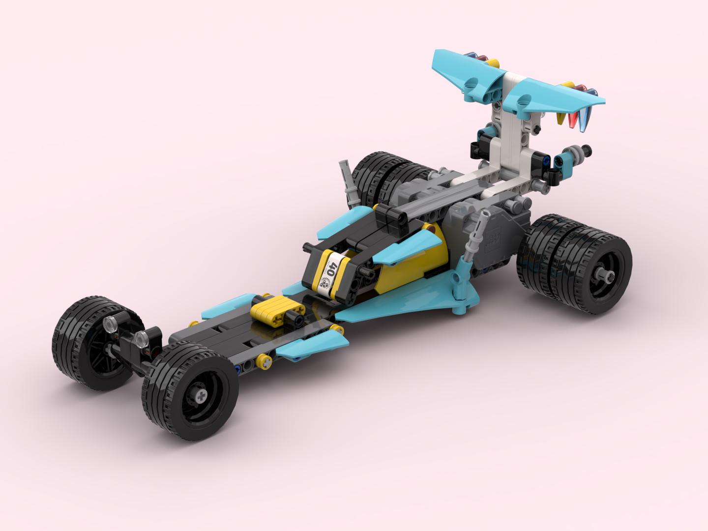 Lego Racing Moc Hybrid Drag Racer (MOC-47062) - LEGO MOC | MOC Tracker
