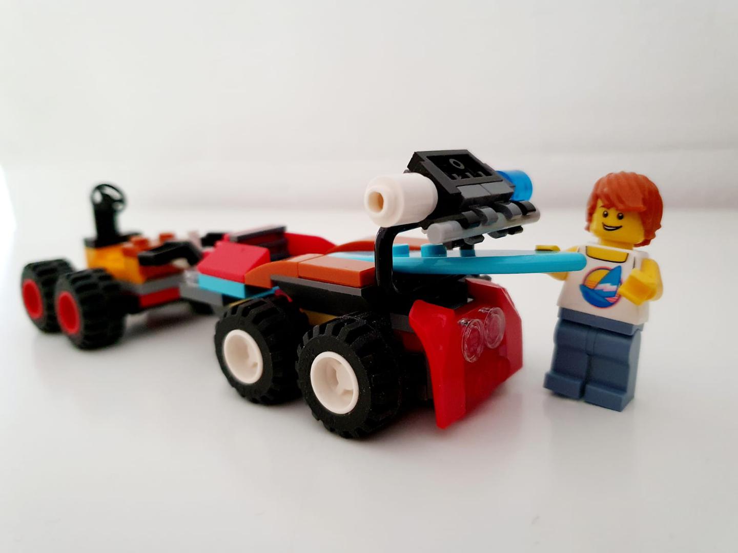 Alternate build 30361+ 30369 - Mini Buggy with Surfboard trailer
