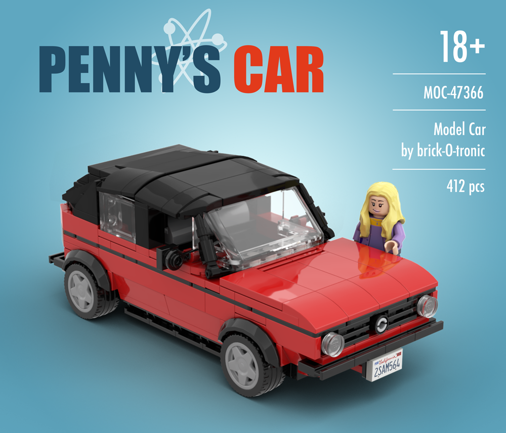 Penny's Car - the red VW Golf 1 Cabrio from Big Bang Theory
