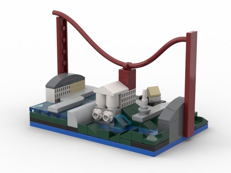 The dam, the water mill and trellises