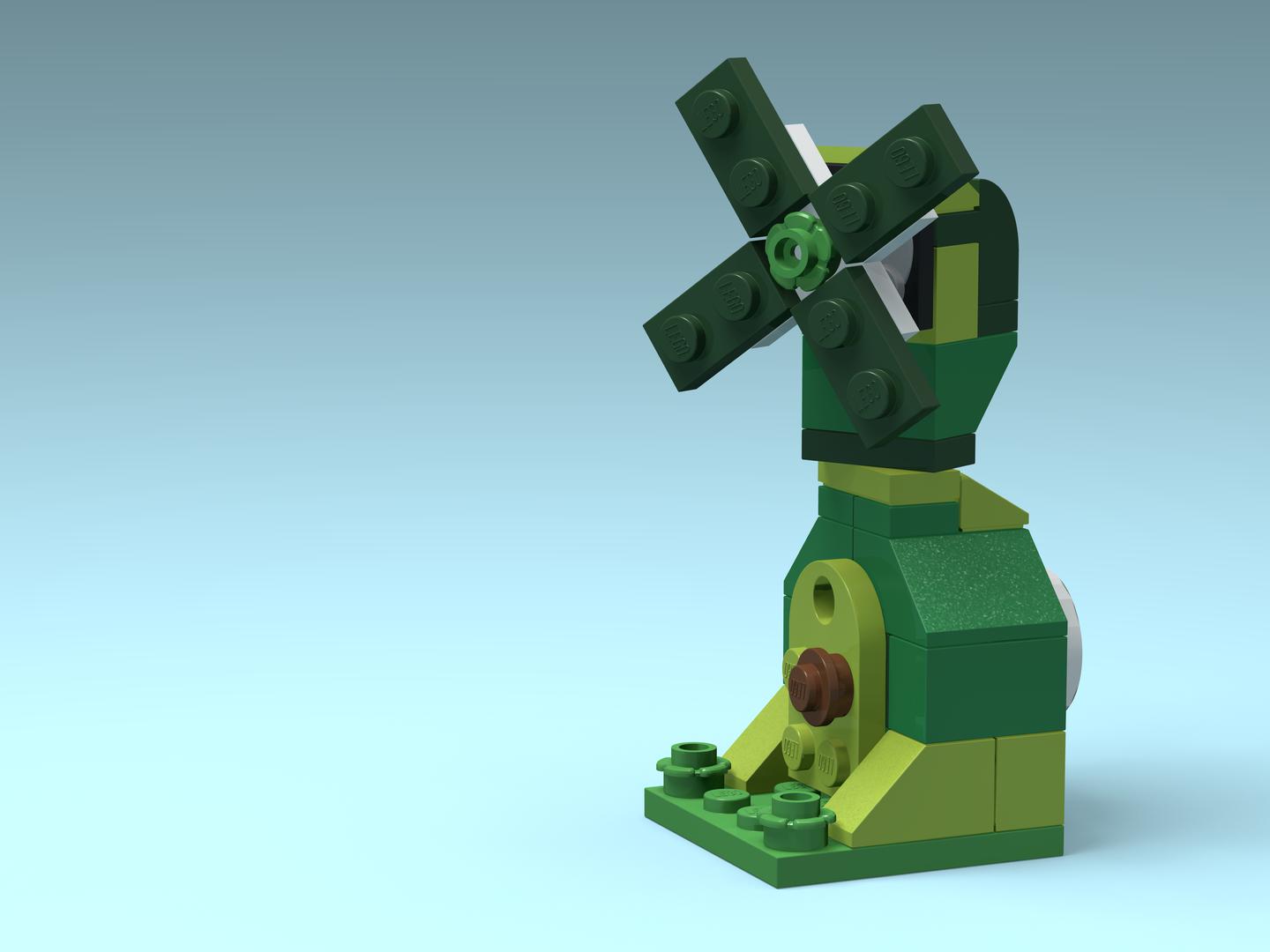 Green Dutch Wind Mill