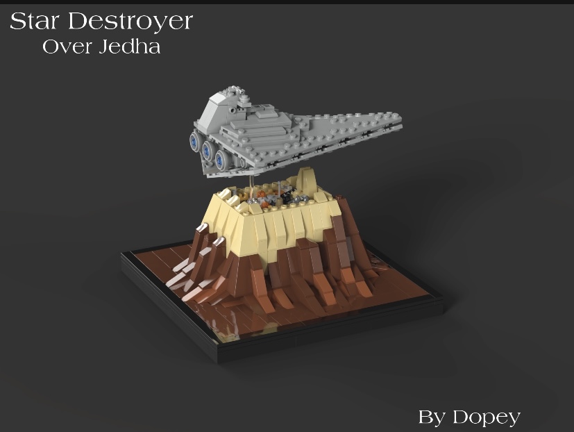 Mini Scale Destroyer Over Jedha