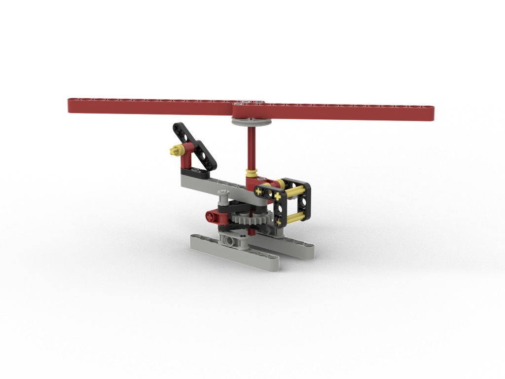 Lego Technic for kids - Worm gear design  - HELICOPTER