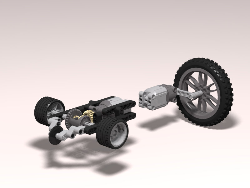 L-motor generator with prototype race car