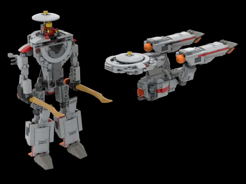 Cpt. Jean-Mech Picard - a Lego Star Trek Enterprise Transformer