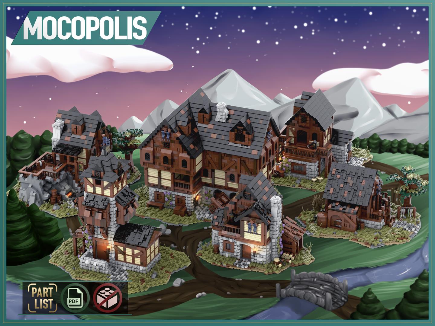 LEGO MOC Medieval Village | PDF instructions (NO PARTS)