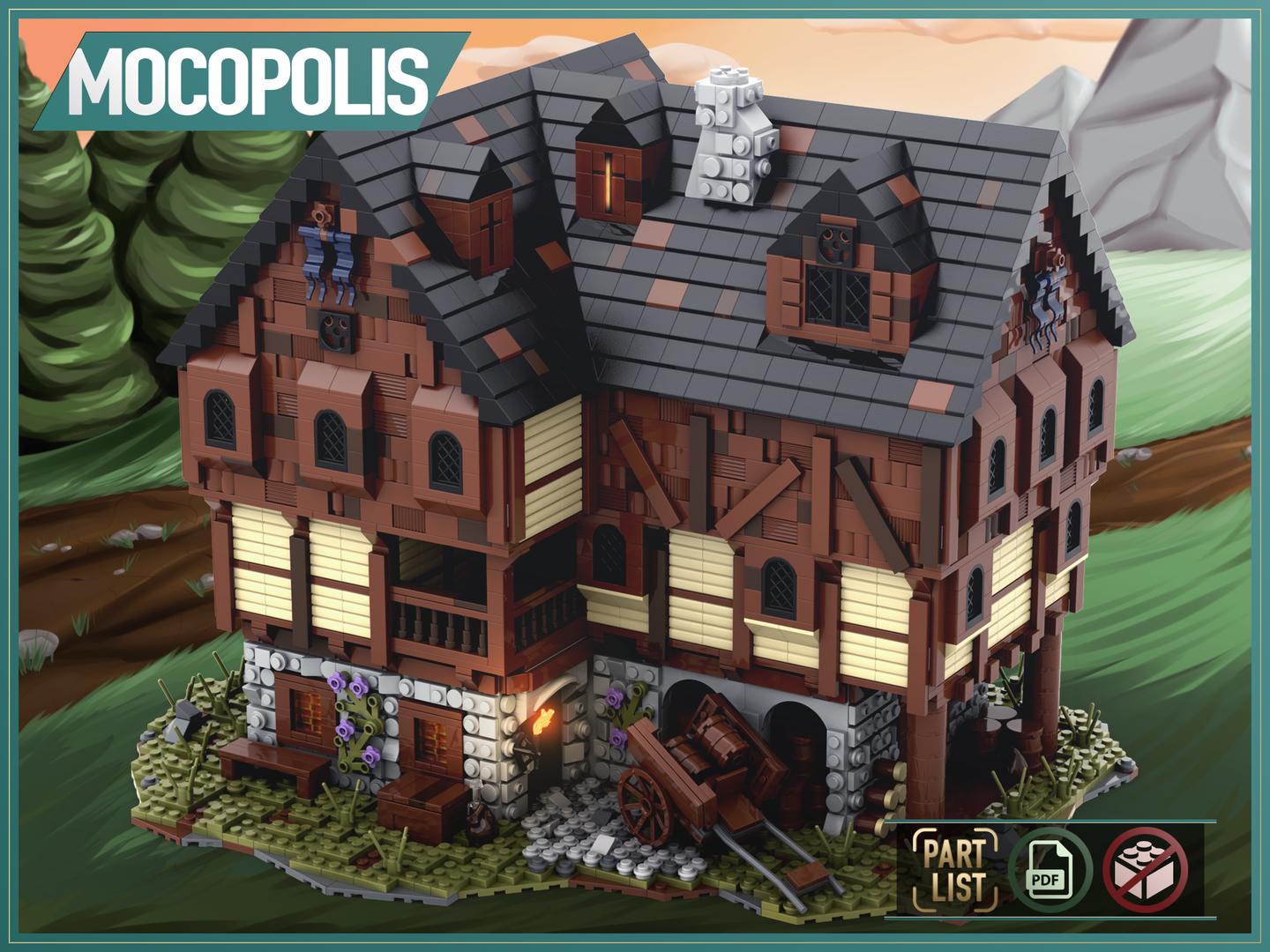 LEGO MOC Medieval House #3 (Tavern) | PDF instructions (NO PARTS)